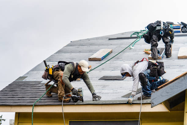 Professional Storm Damage Roof Repair technician working in Millbury, MA